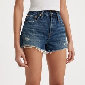 Levi’s 501 Original High Waist Short- dark denim sz 30